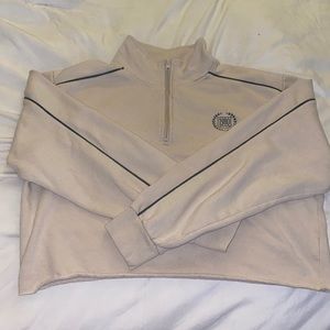 Cropped LA Hearts tan sweater. Very good condition